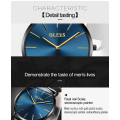 2019 Lover Watch Pareja Un par Reloj de mano OLEVS 5868 Correa de cuero Reloj de cuarzo minimalista a prueba de agua para hombres y mujeres